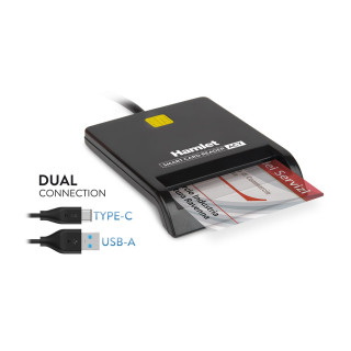 HAMLET LETTORE SMART CARD USB-C 3.1  USB-A 3.0